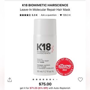 K18 hair mask